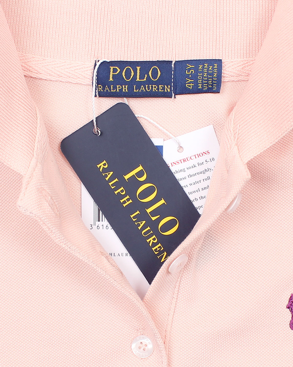 Baby Girl Iconic Polo Dress - Pink