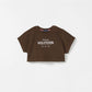 Exclusive Hilfiger Girls Crop Top Tee - Brown