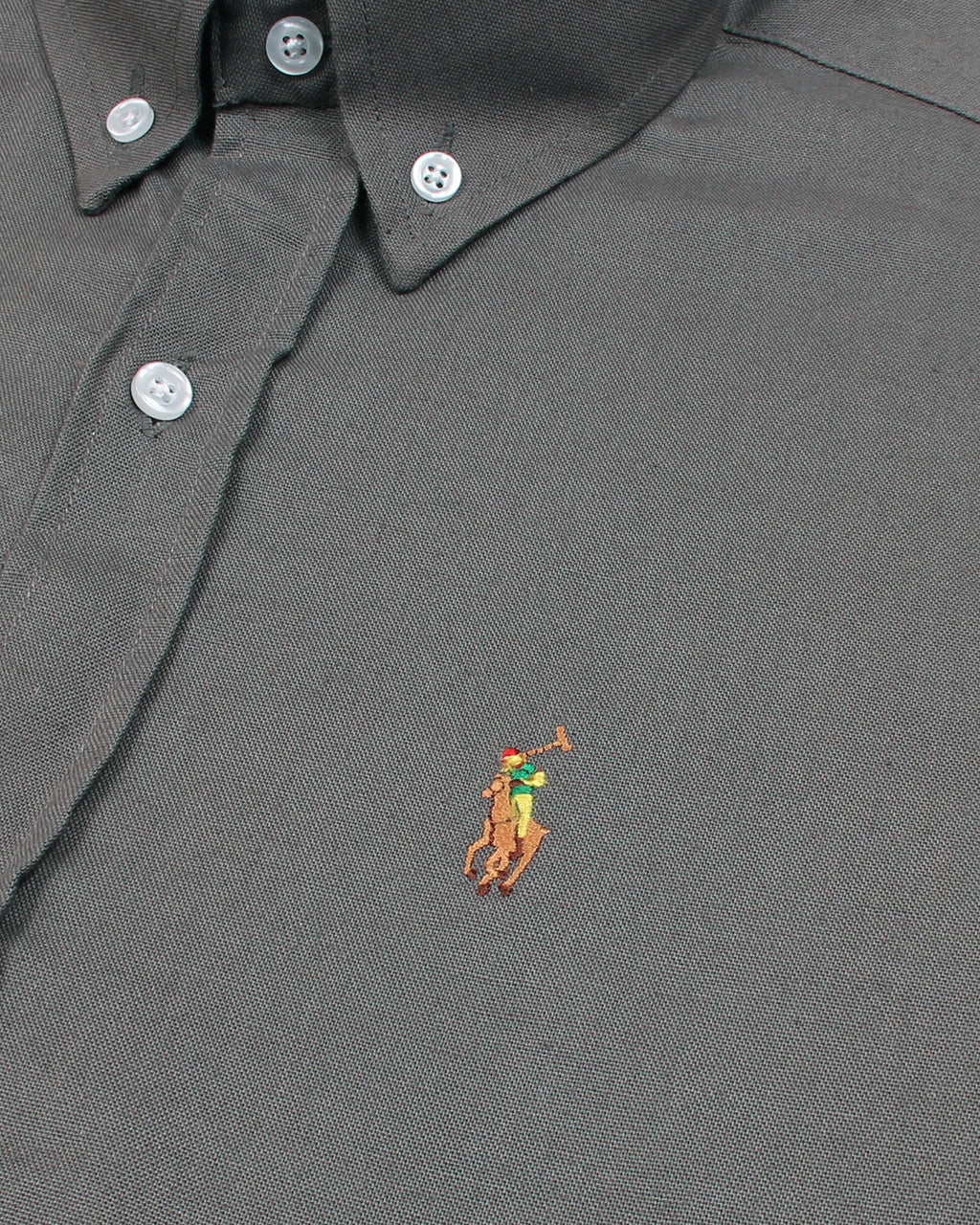 Premium Iconic Men Oxford Shirt -  Dark Grey