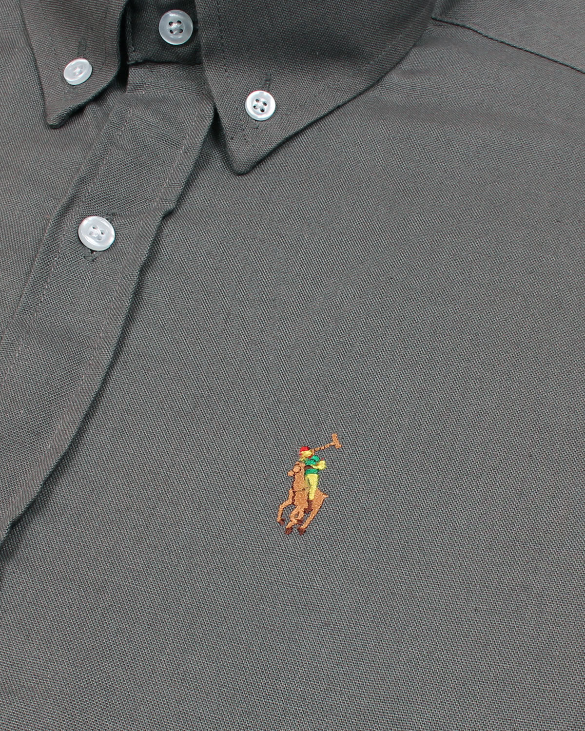 Premium Iconic Men Oxford Shirt -  Dark Grey