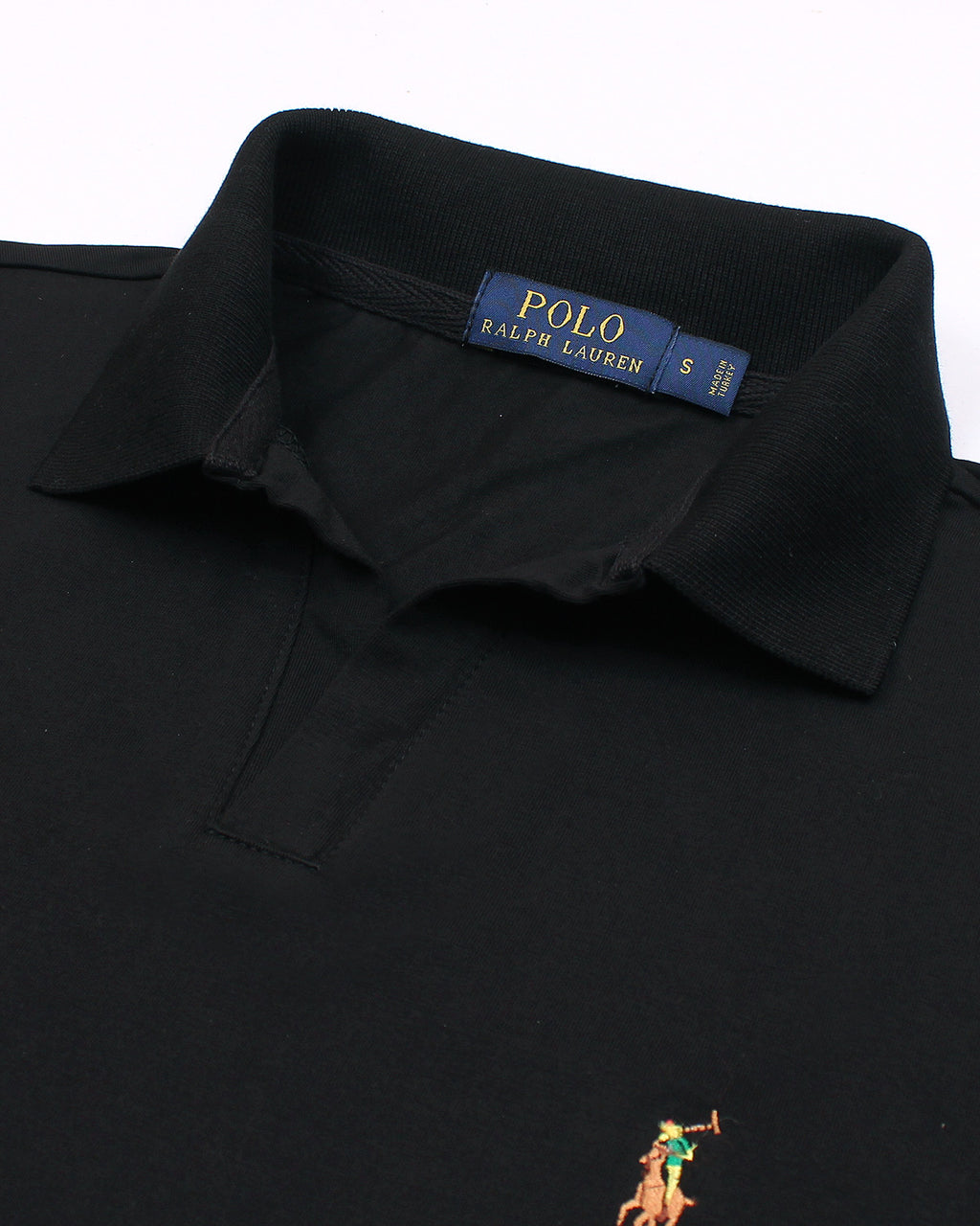Iconic R-L Johnny Collar Polo - Black