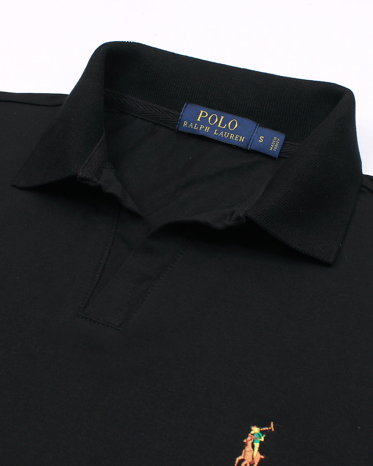 Iconic R-L Johnny Collar Polo - Black