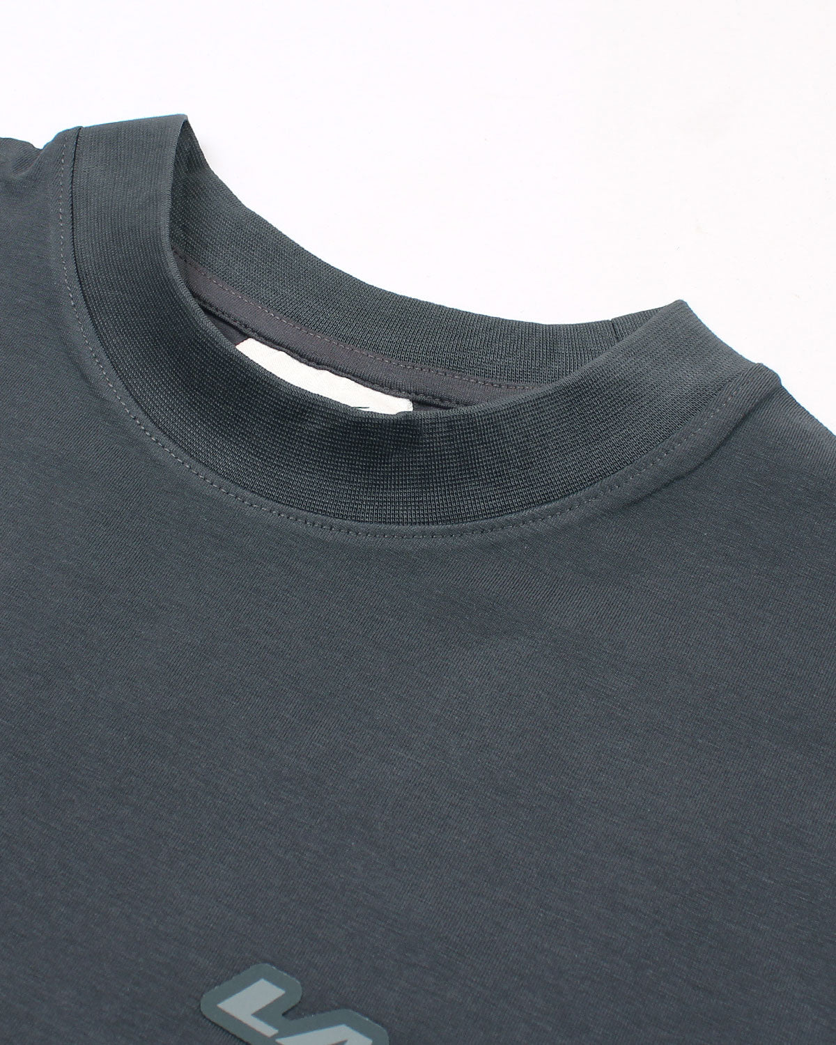 Men's Oversized Basic Lac. T Shirt - Grey