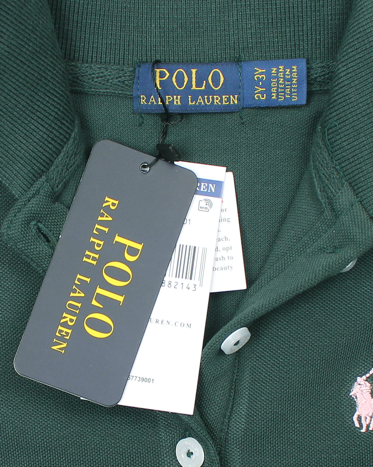 Baby Girl Iconic Polo Dress - Green