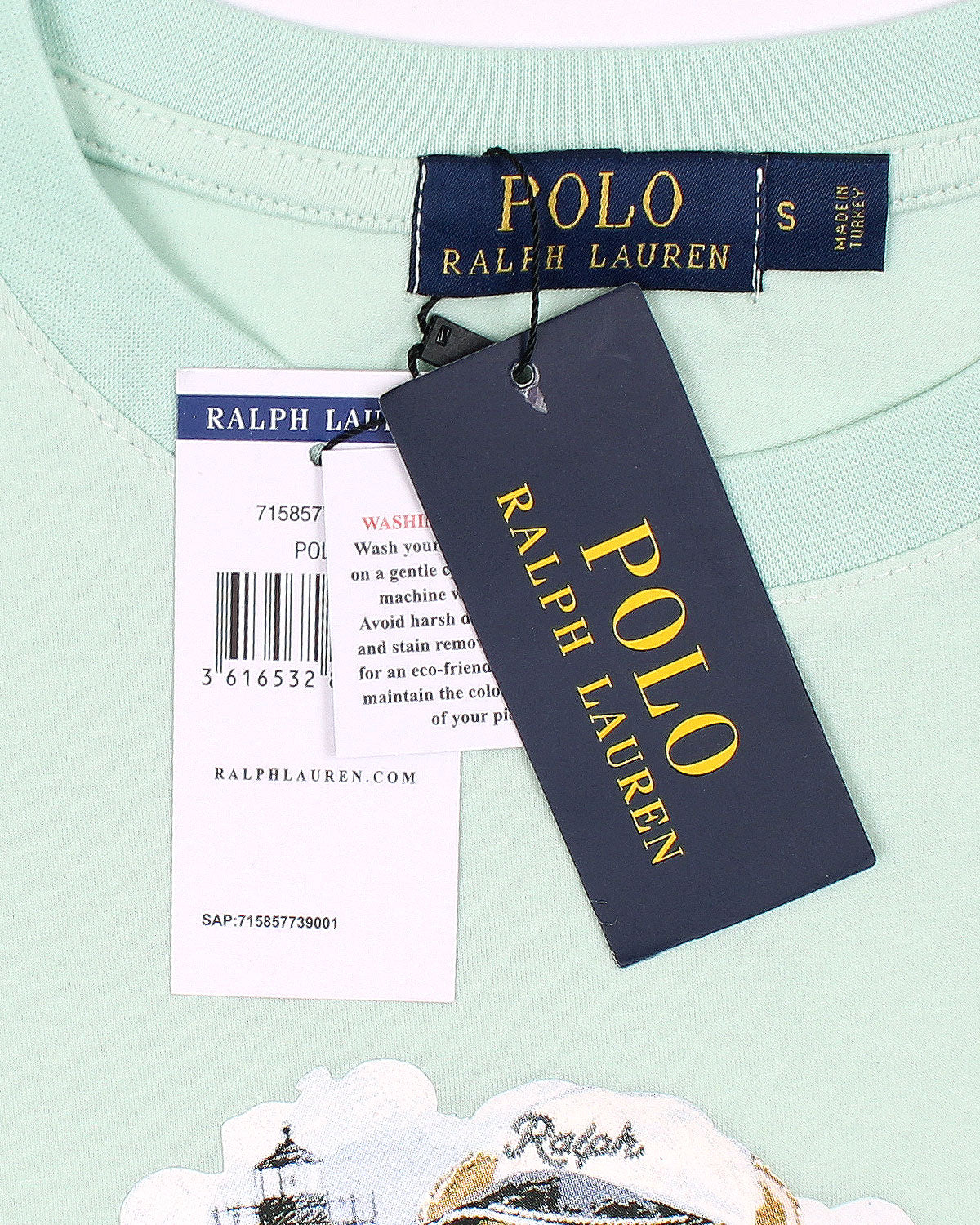 Exclusive R/L Men Bear Tee - C Green