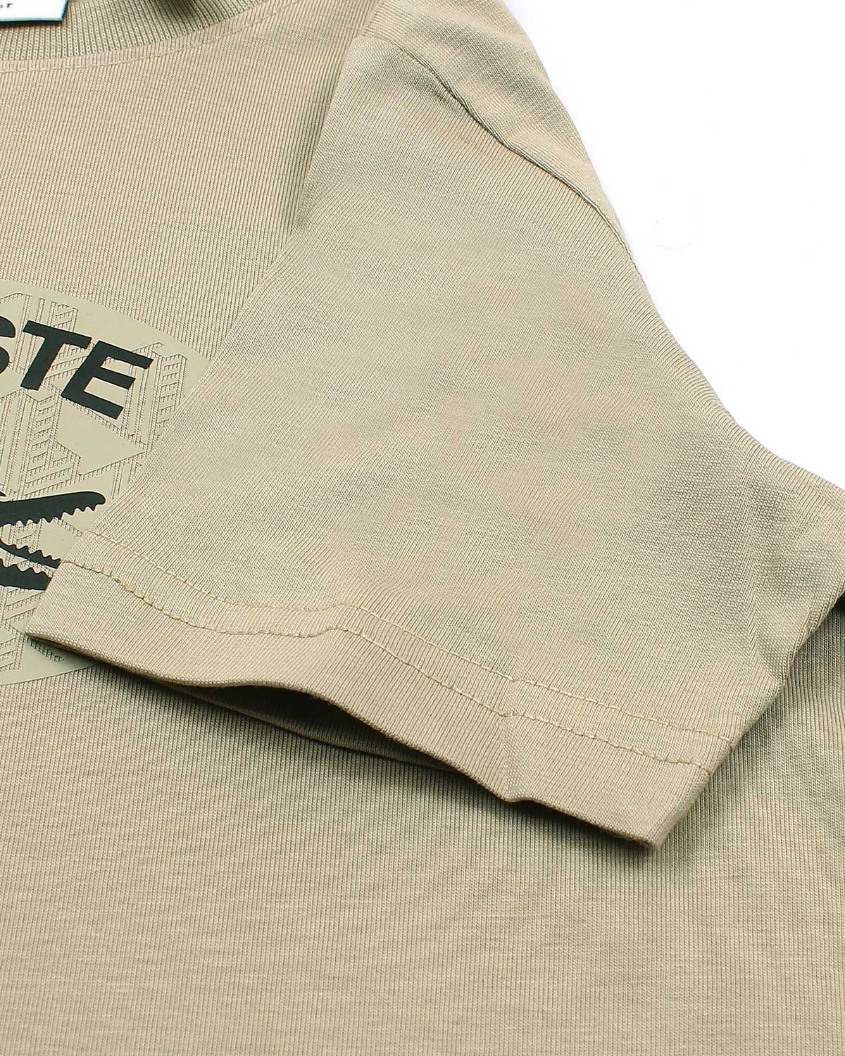 Kids Lac. Graphic T Shirt - Beige