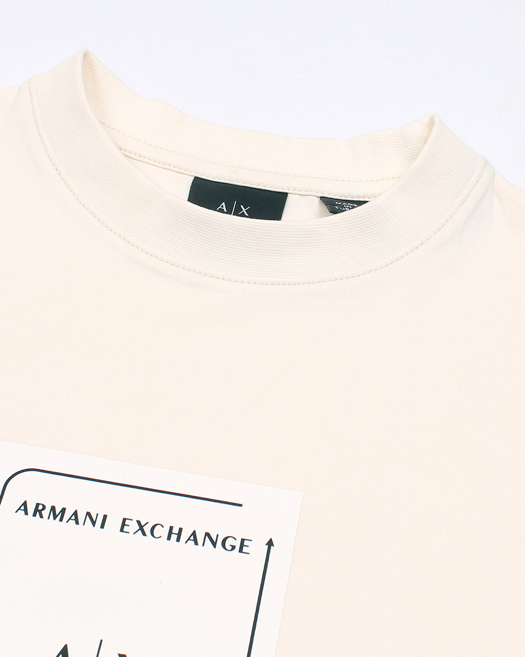 A-X Men's Oversized Logo Patch T-Shirt – Off White