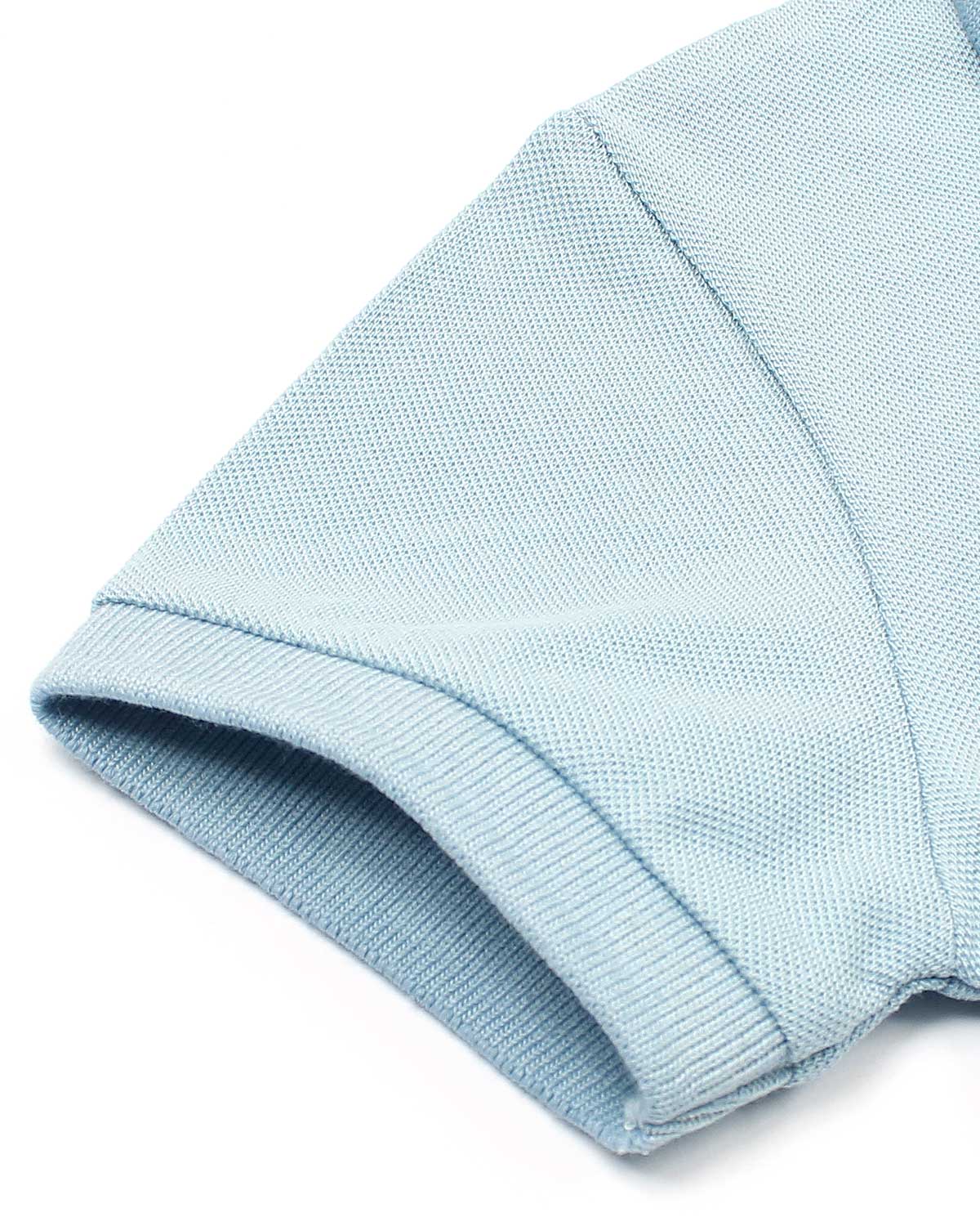 Baby Girl Iconic Polo Dress - Sky Blue