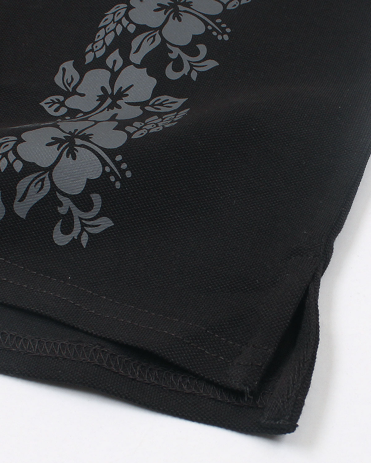 Kids Flowered Polo Shirt - Black