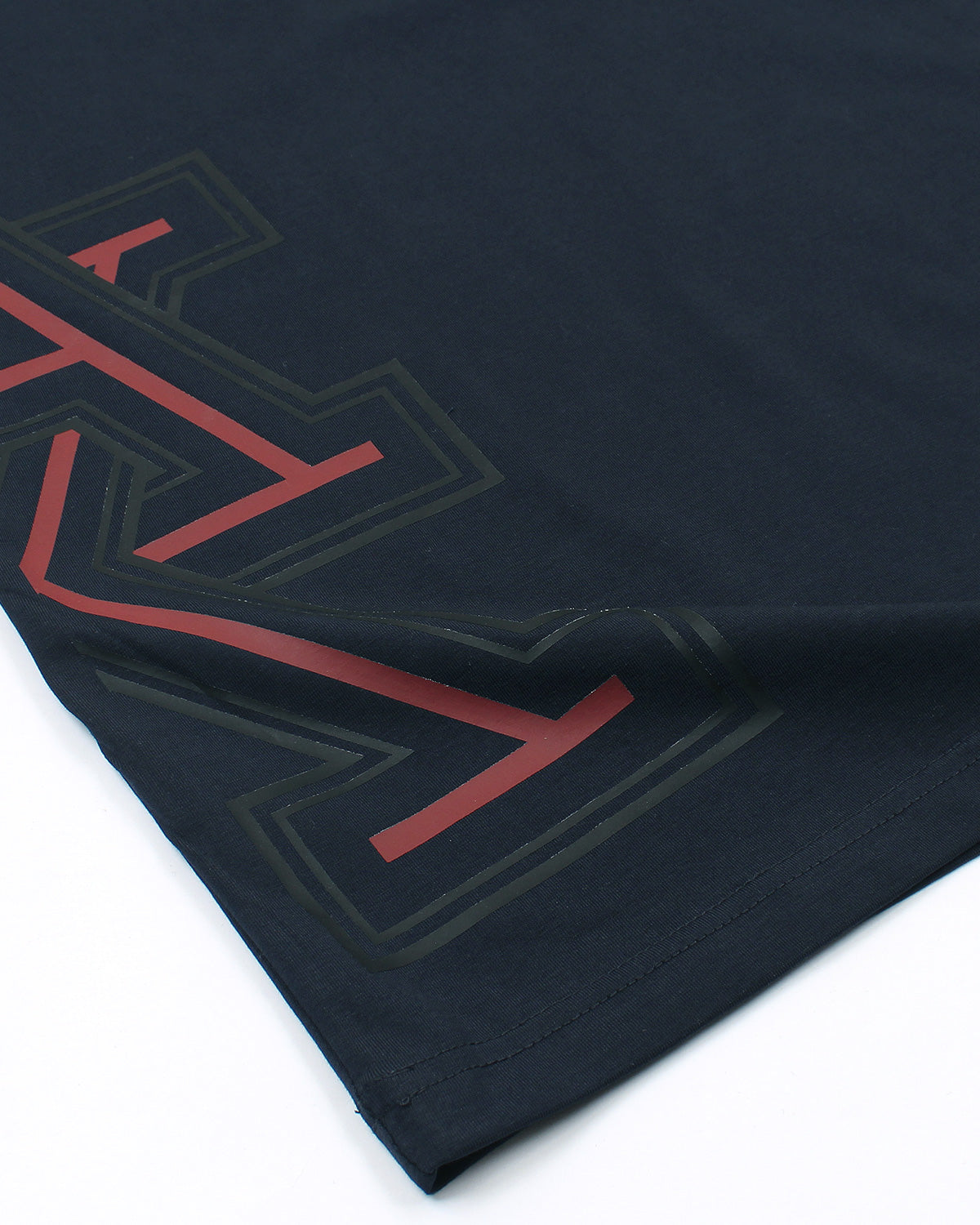 Men's A-X Side Graphic T Shirt - Navy Blue