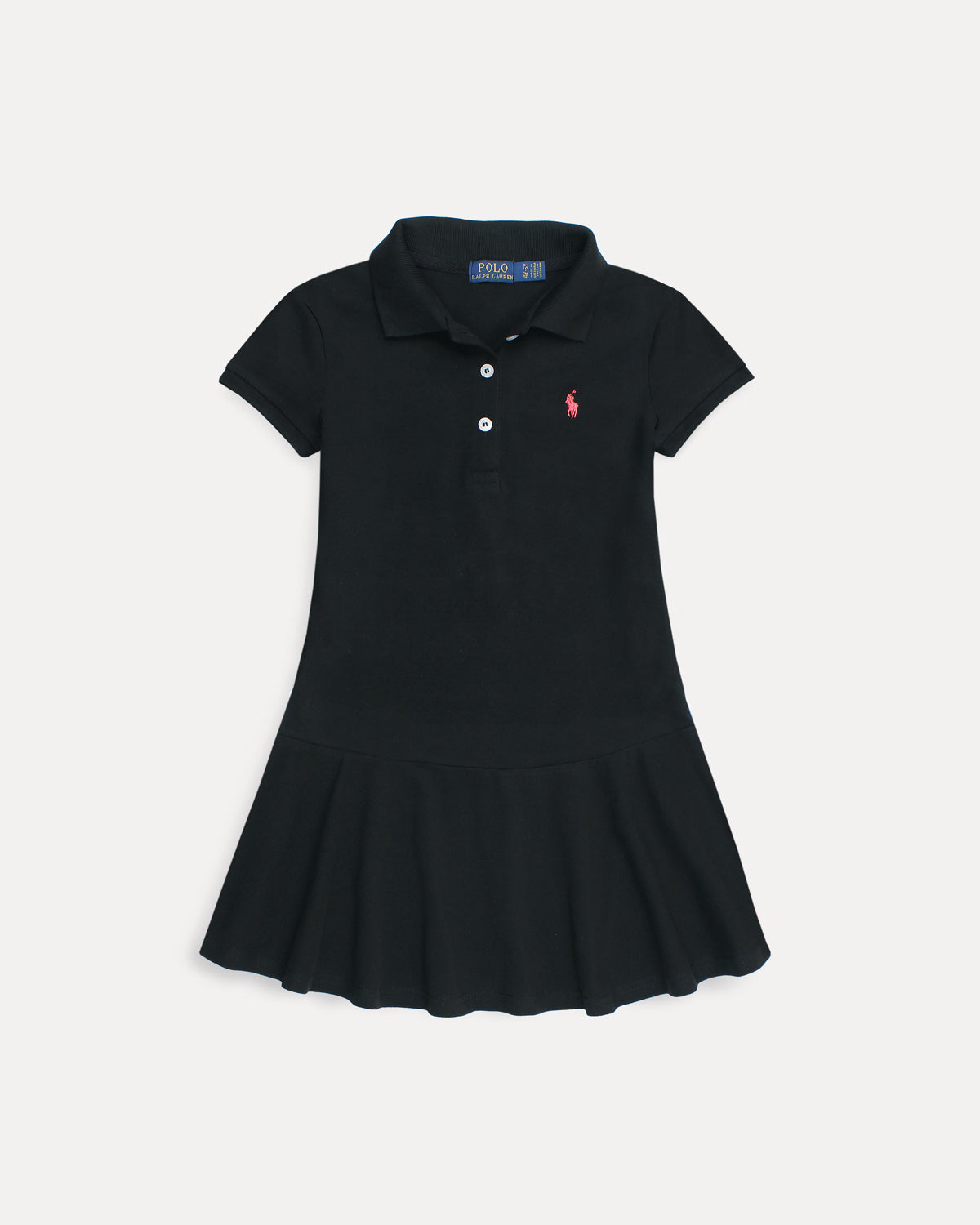 Baby Girl Iconic Polo Dress - Black