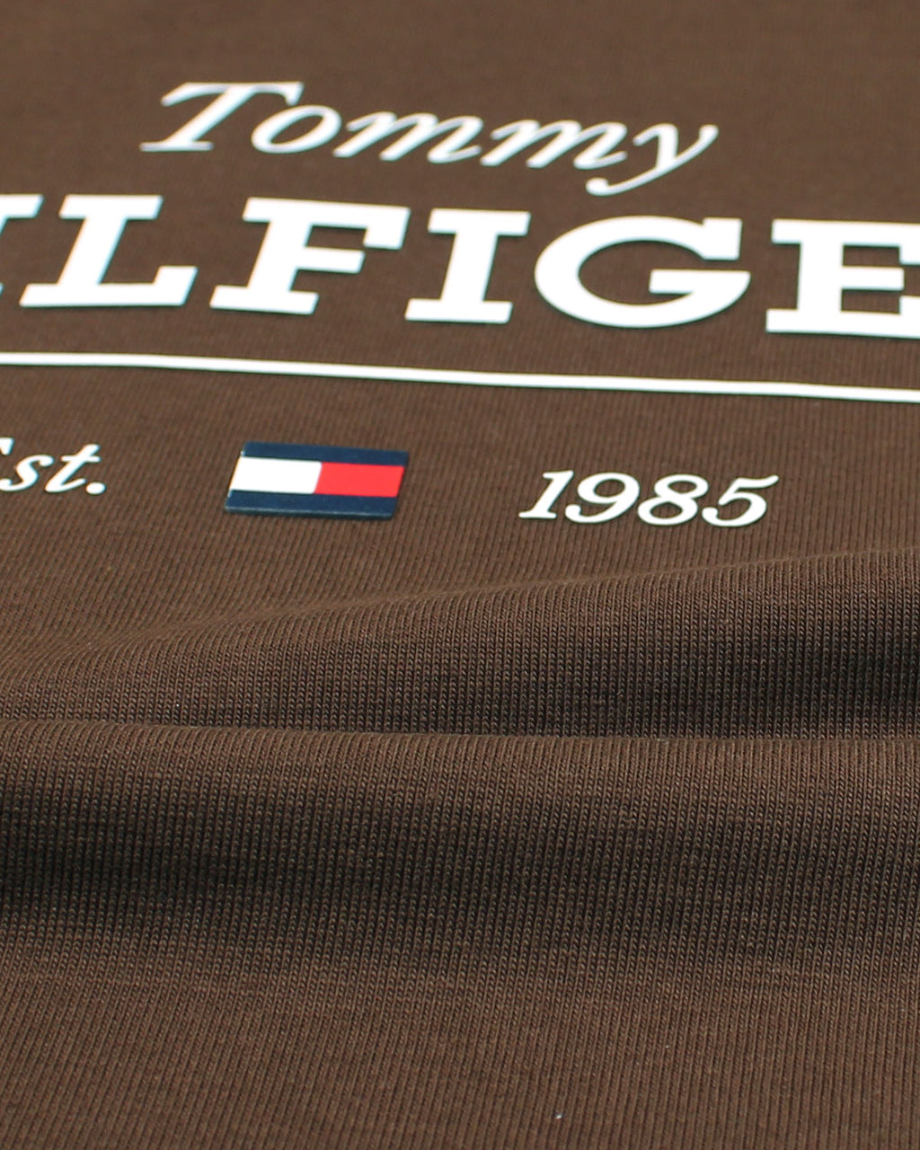 Exclusive Hilfiger Girls Crop Top Tee - Brown