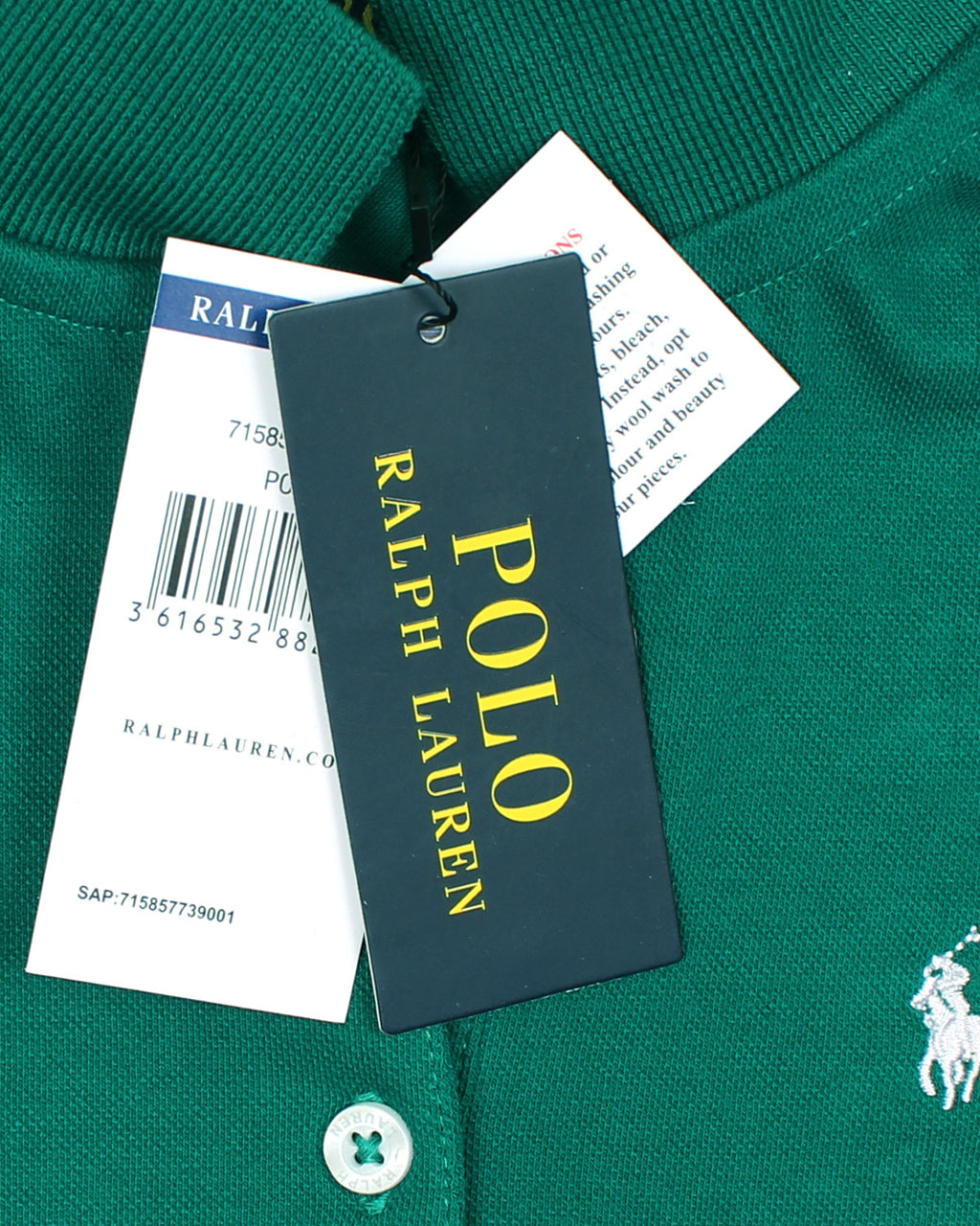 Premium Baby Girl R-L Polo Dress - Green