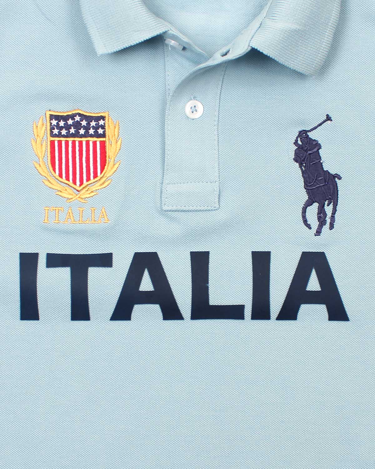 Kids Country ITALIA Polo Shirt - Sky Blue