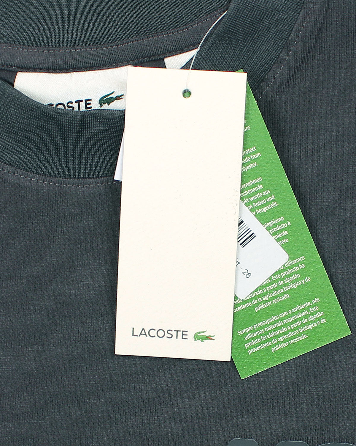 Men's Oversized Basic Lac. T Shirt - Grey