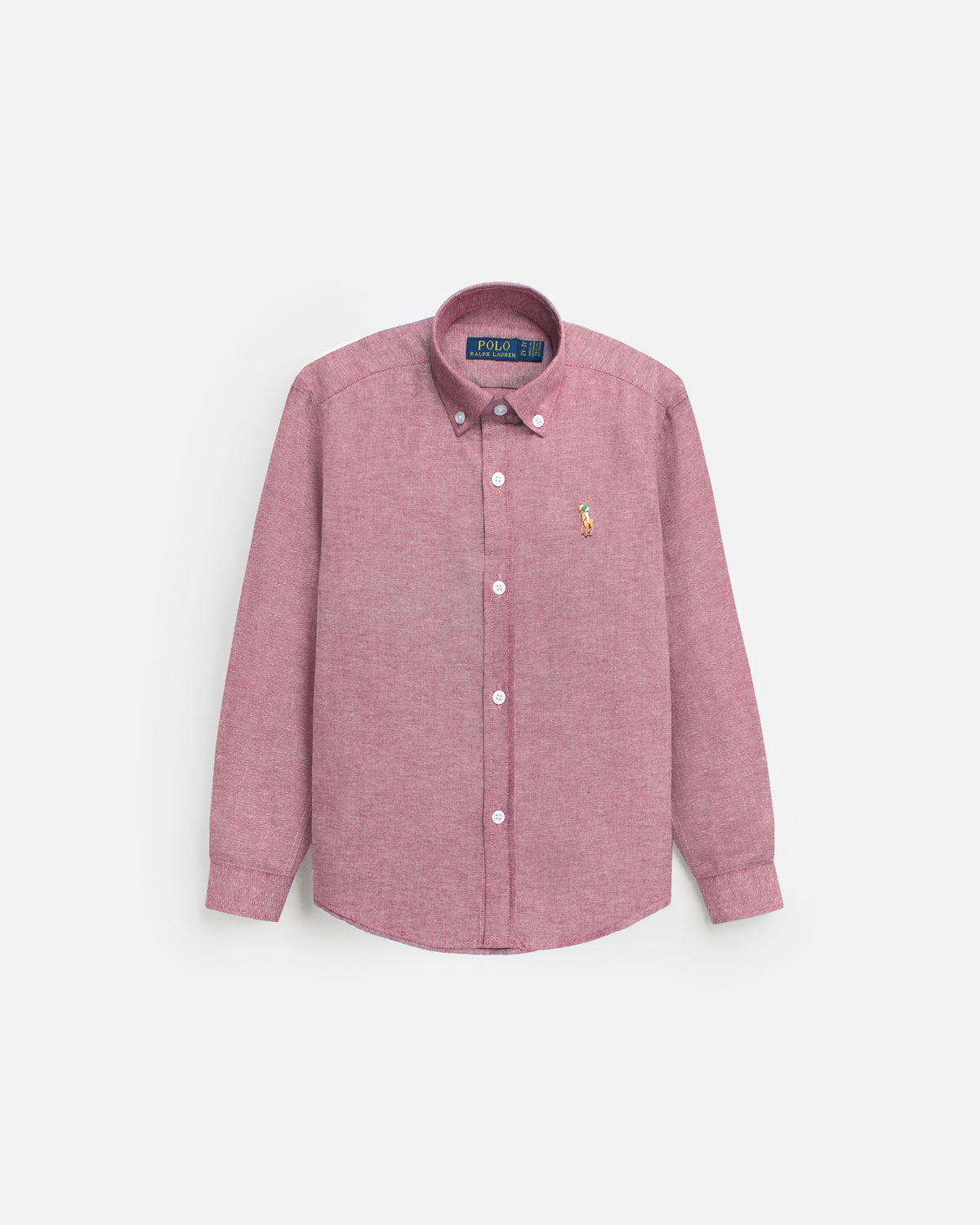 Kids Button Down Oxford Shirt - Muted Red