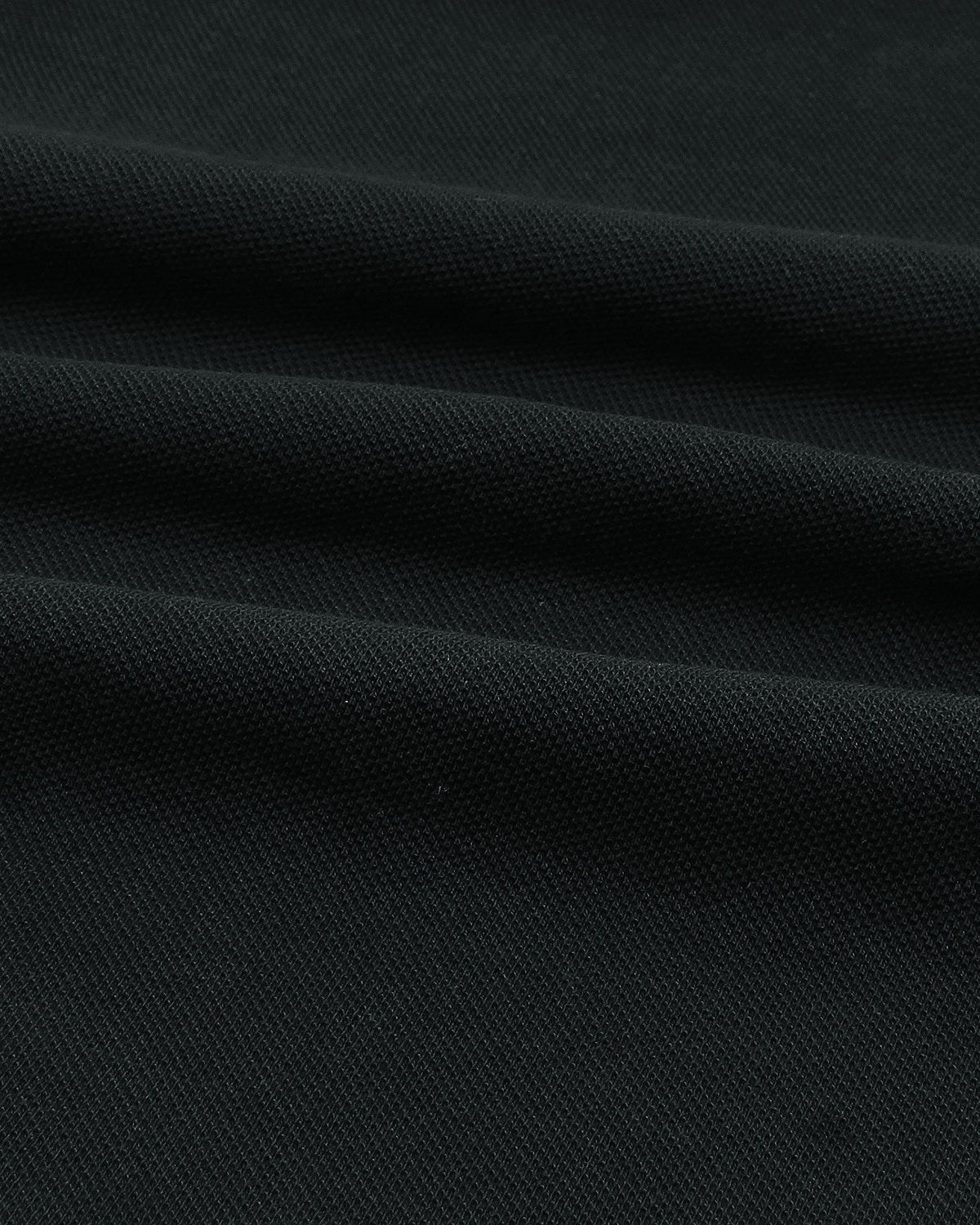 Men's Lapel Collar Pique Shirt - Black