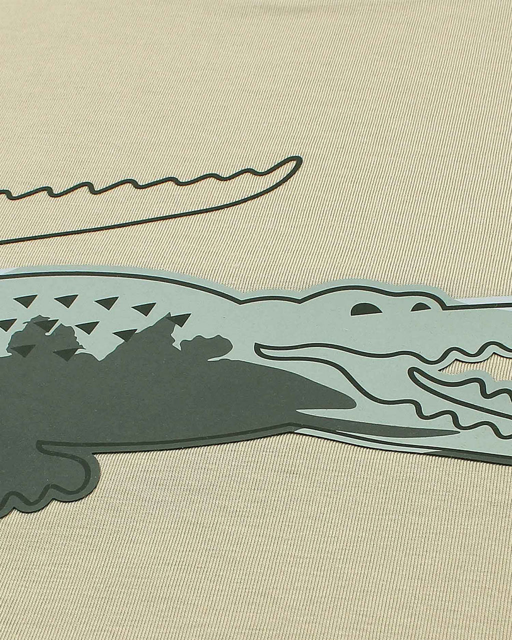 Men’s lac. Iconic Crocodile Print T Shirt - Beige