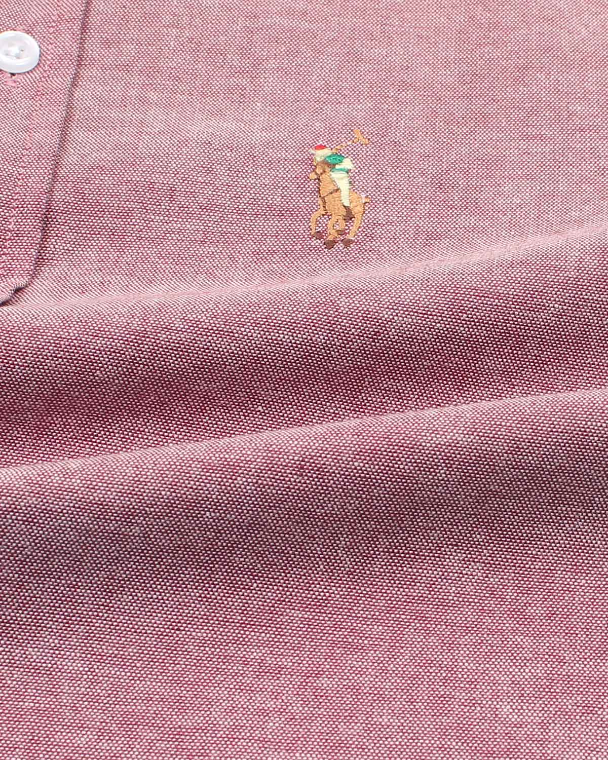 Kids Button Down Oxford Shirt - Muted Red