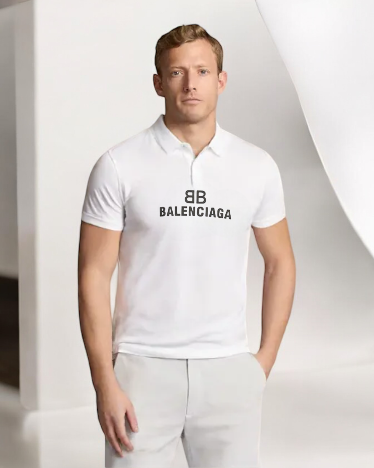 Premium Edition B-L-C-G Polo - White