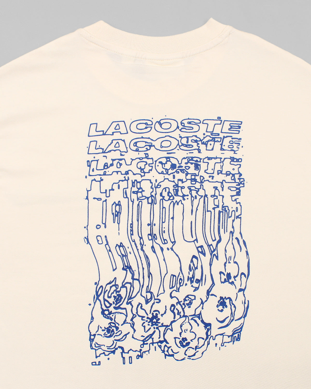 Men's Oversized Basic Lac. T Shirt - Off White