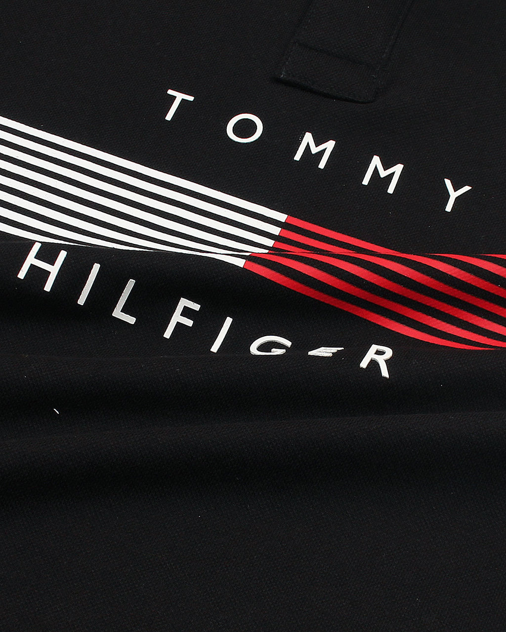 Kids Tommy Lined Polo - Black