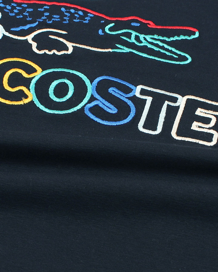 Kids Lac. Multi Logo T Shirt - Navy Blue