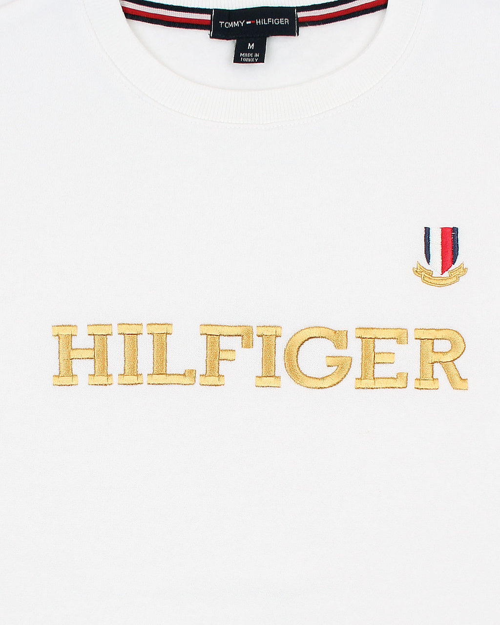 Premium Mens Flag Tommy Sweat - White