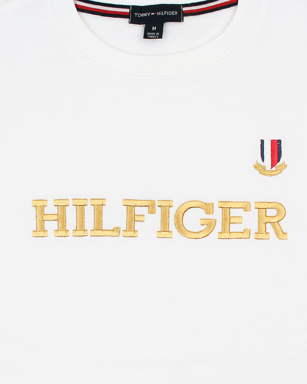 Premium Mens Flag Tommy Sweat - White