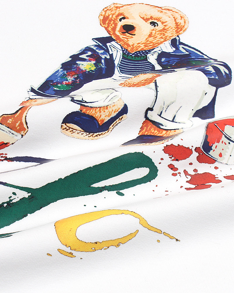 Exclusive Bear Polo Kids Tee - White