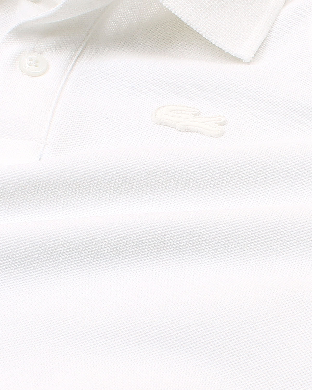 Premium Baby Girl Lac. Polo Shirt - White