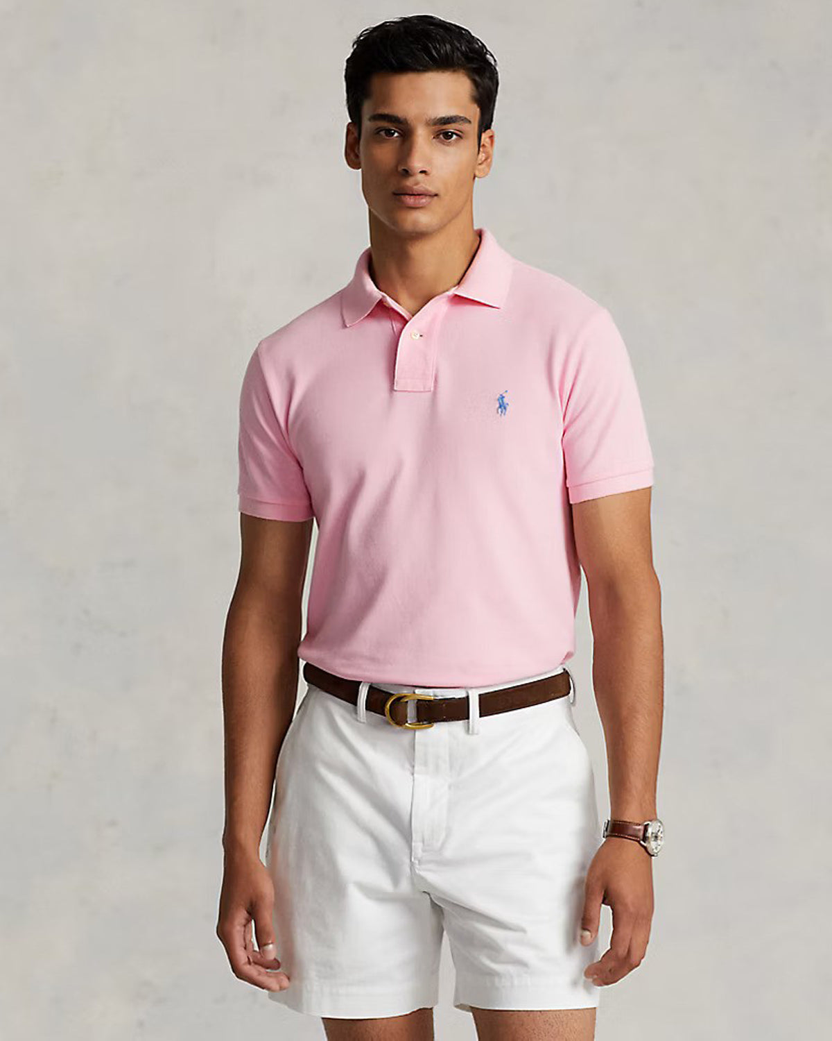 Iconic Mesh Men Polo Shirt - Pink