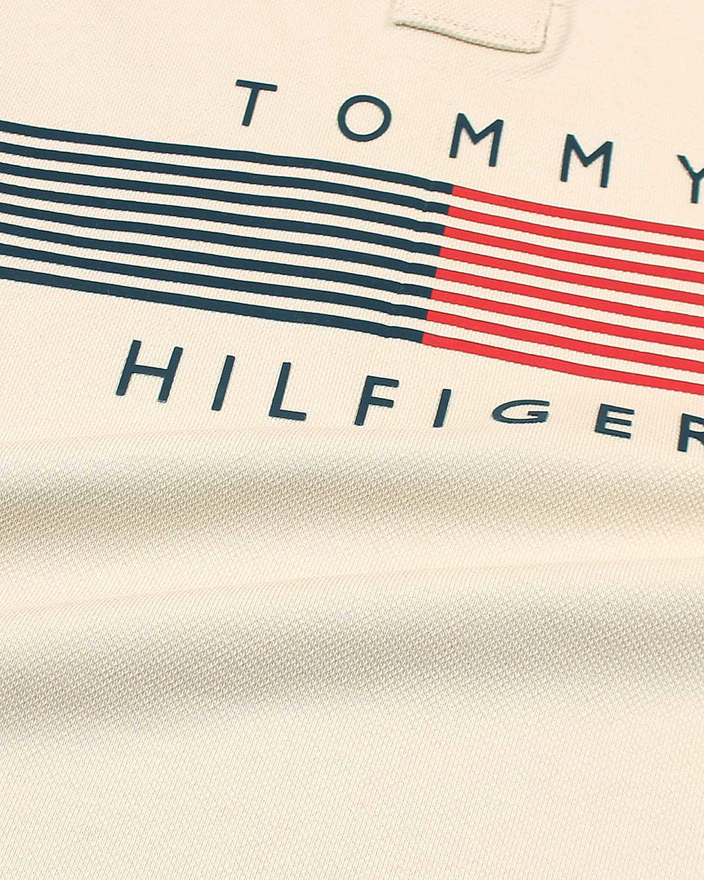 Kids Tommy Lined Polo - Off White