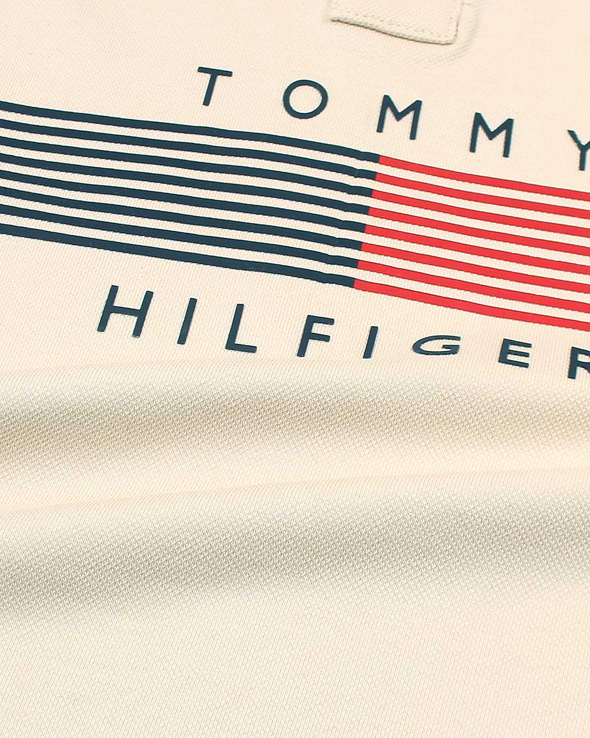 Kids Tommy Lined Polo - Off White