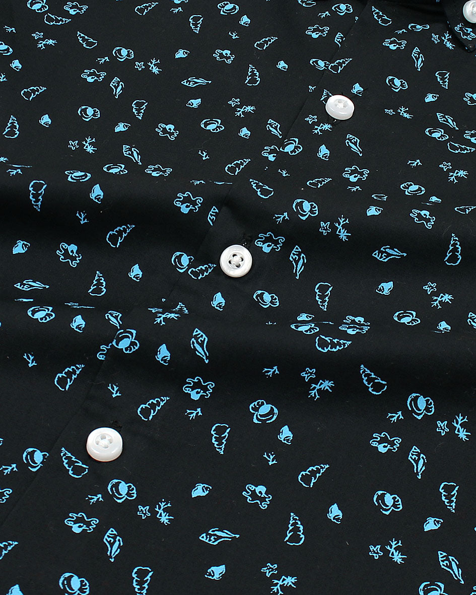 Kids Multi Printed Shirt - Black