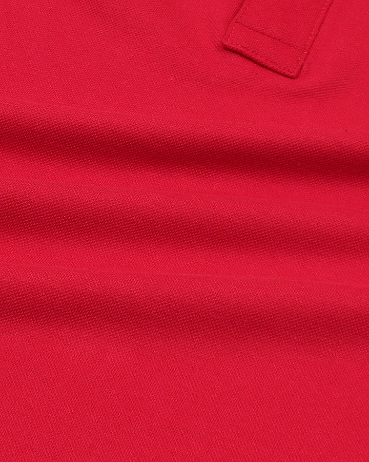Premium Kids Coloured Polo - Red