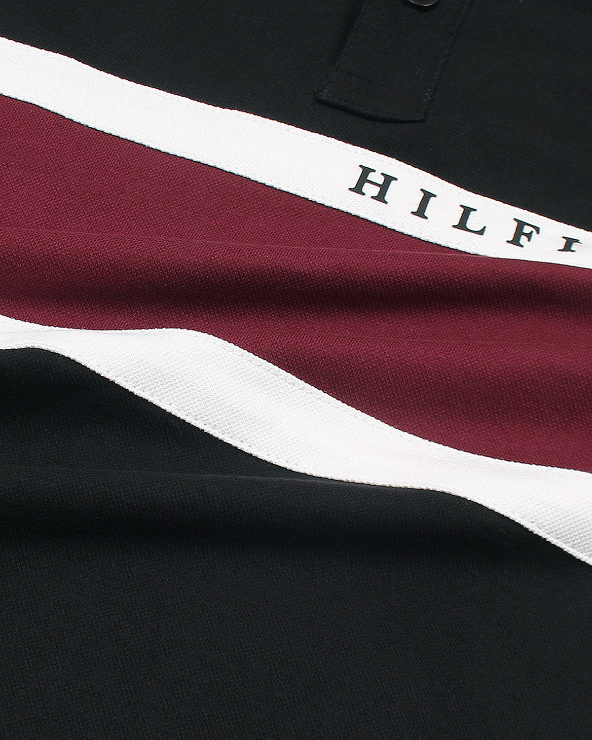 Premium Hilfiger Panel Kids Polo - Black