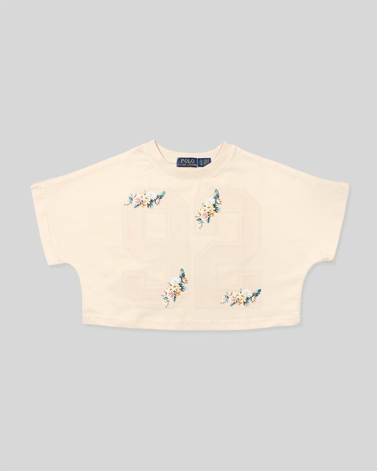 Baby Girls Cropped Flowered T Shirt - Off White