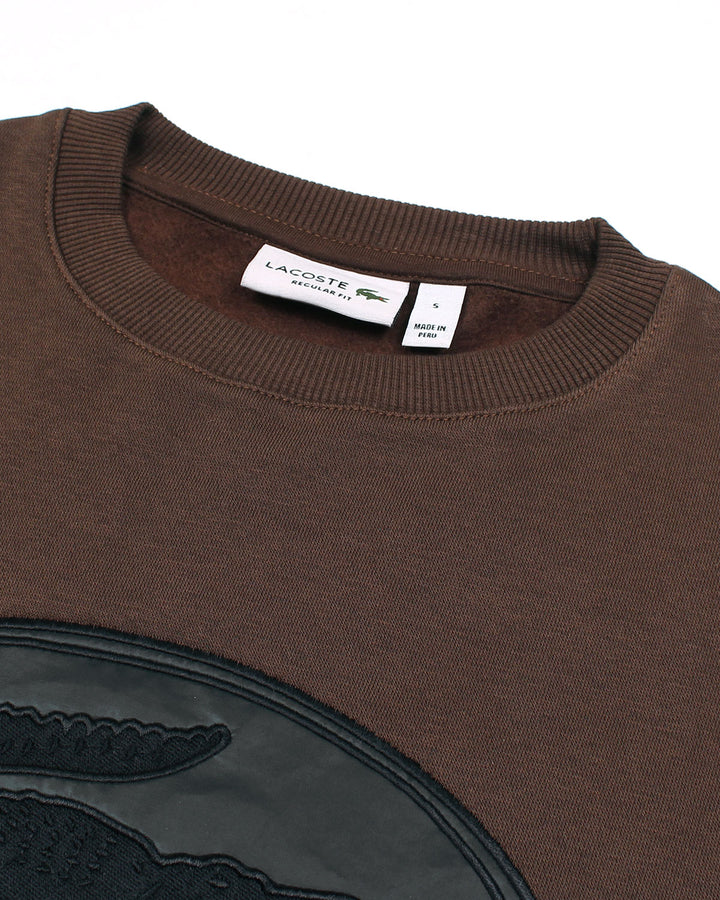 Premium Loc. Leather Men Sweat - Brown