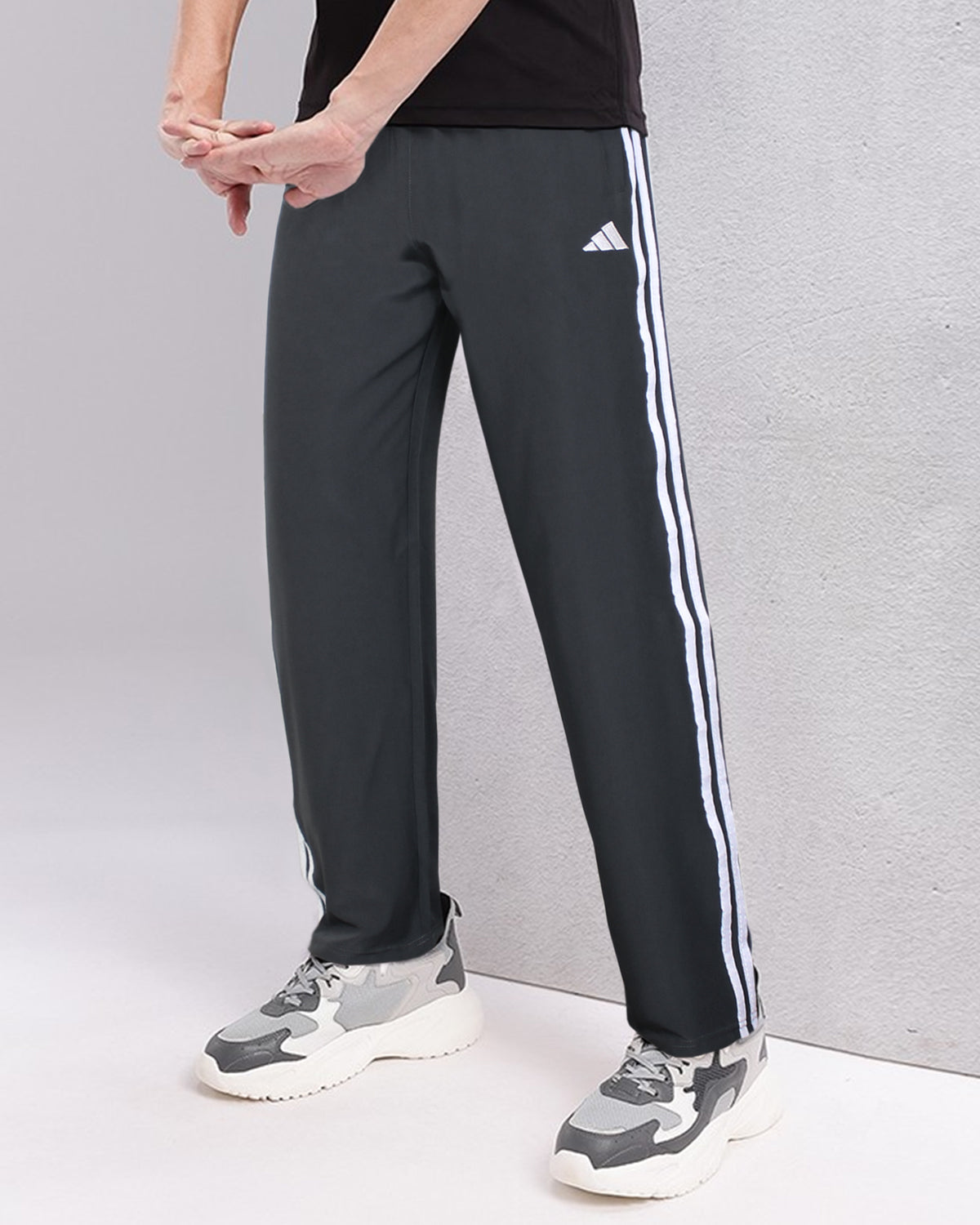 Adi. Tricot Three Stripes Track Pant - Grey