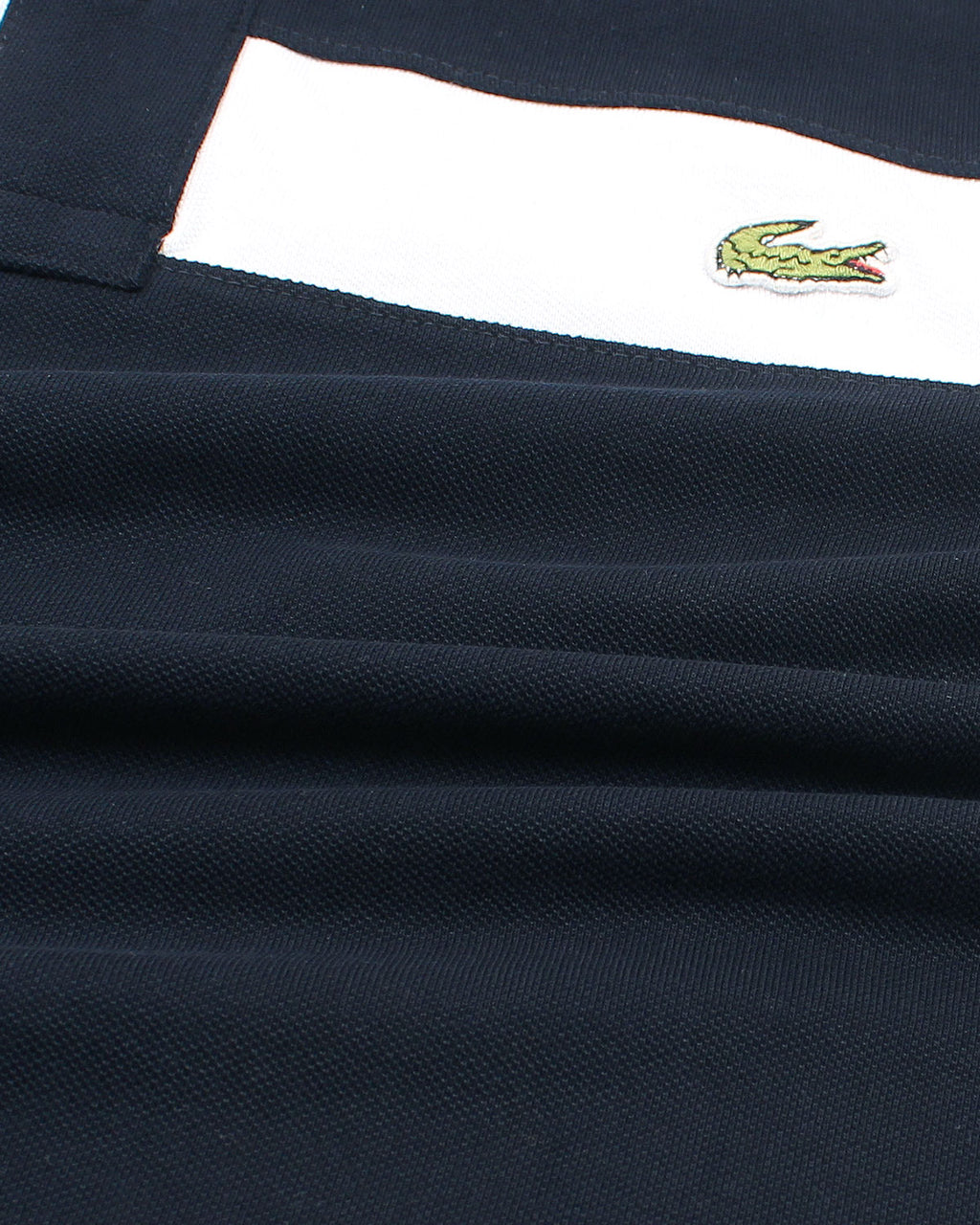 Men's Lac. Contrast Polo Shirt - Navy Blue