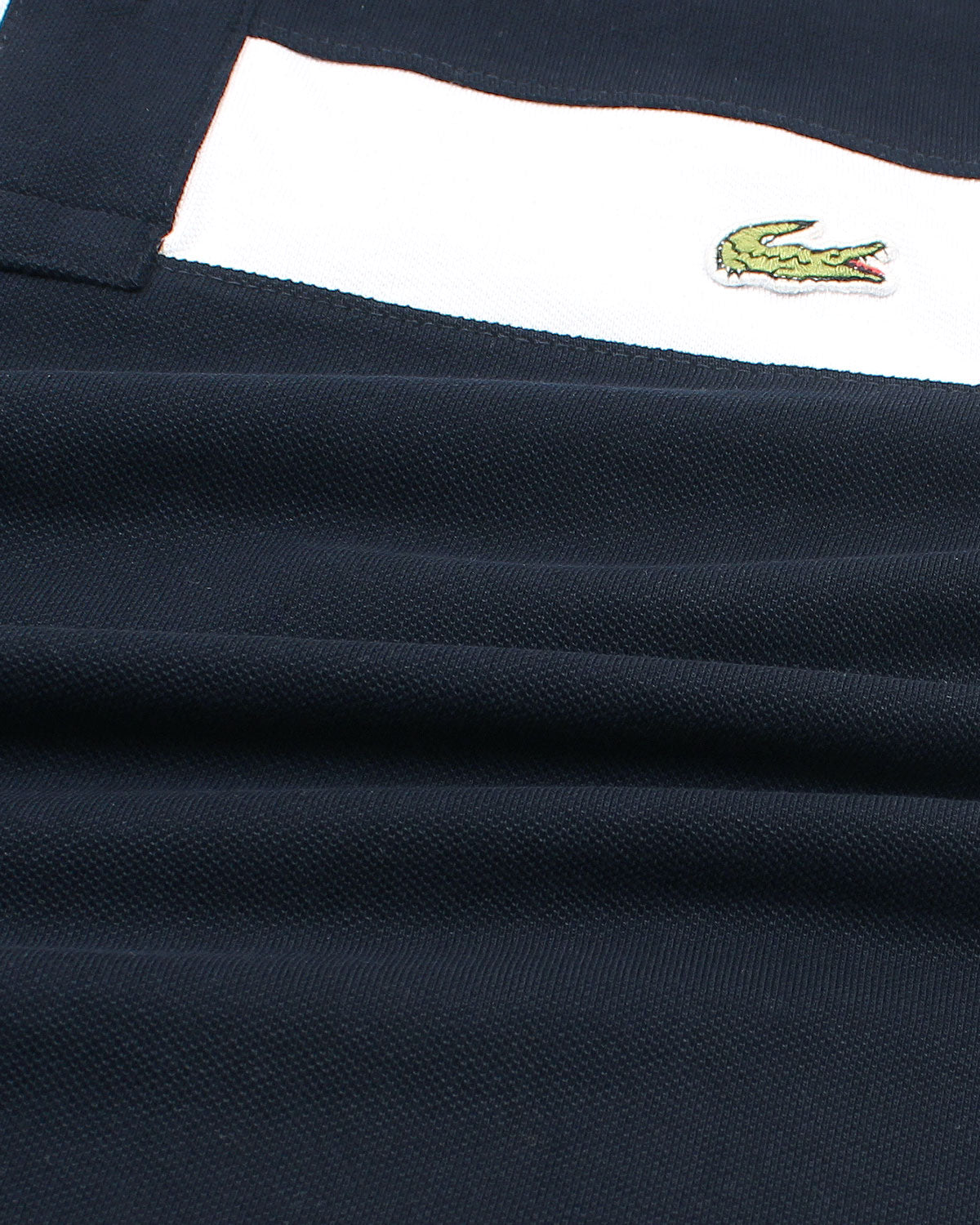 Men's Lac. Contrast Polo Shirt - Navy Blue