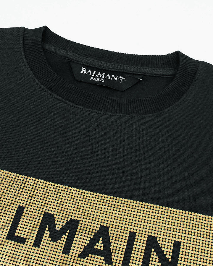 Exclusive B-L-M-N Gold Mens Sweat - Black