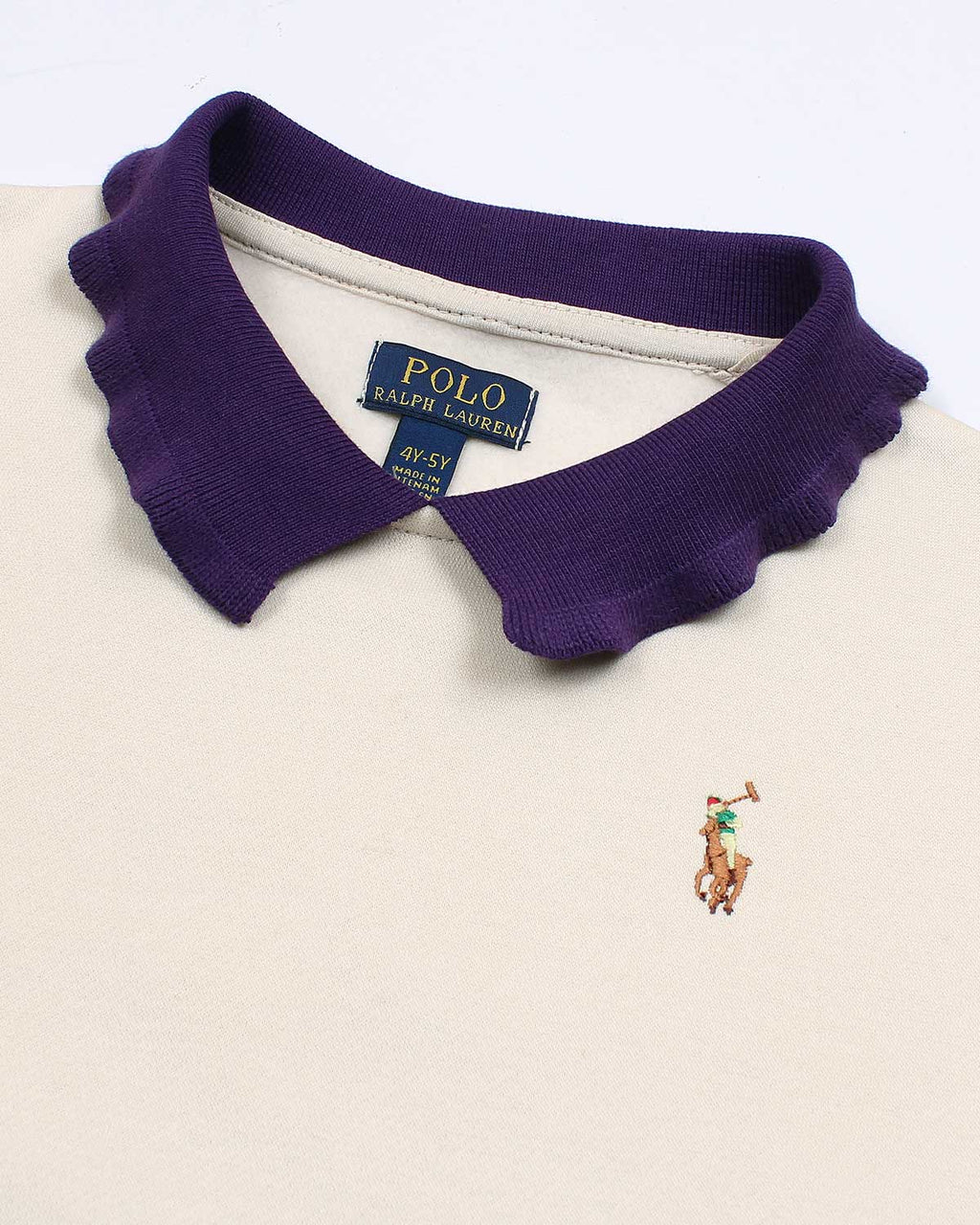 Kids Premium Collar Sweatshirt - Off White