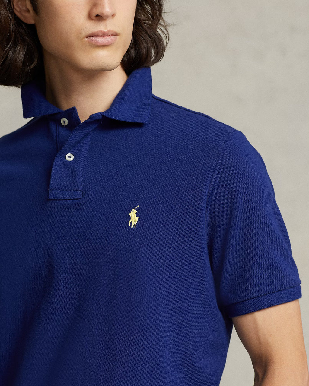 Iconic Mesh Men Polo Shirt - Navy Blue