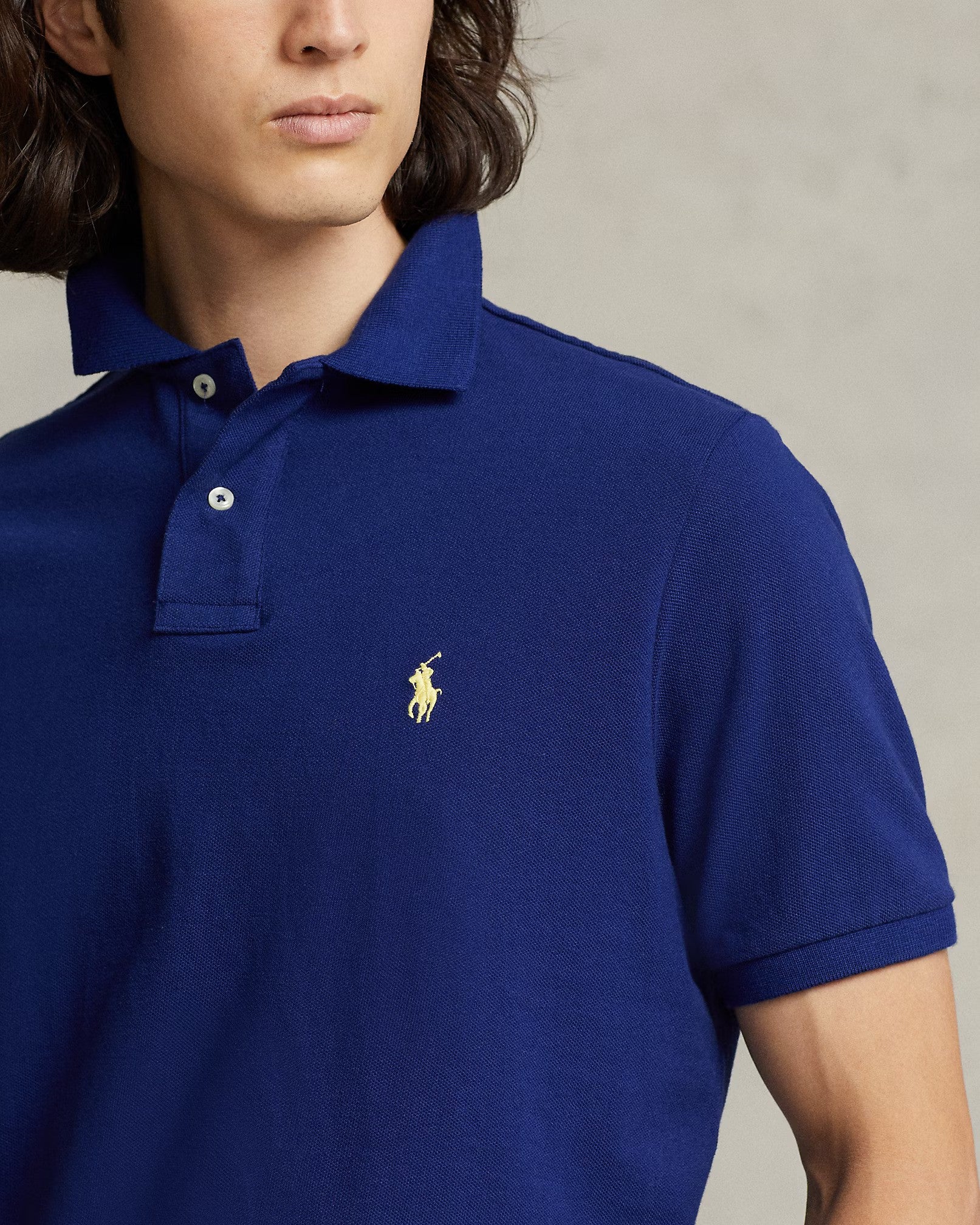 Iconic Mesh Men Polo Shirt - Navy Blue