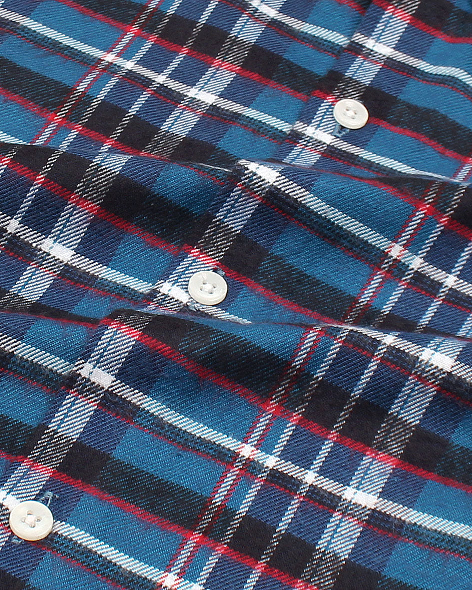 Kids Woven Checkered Shirt - Blue