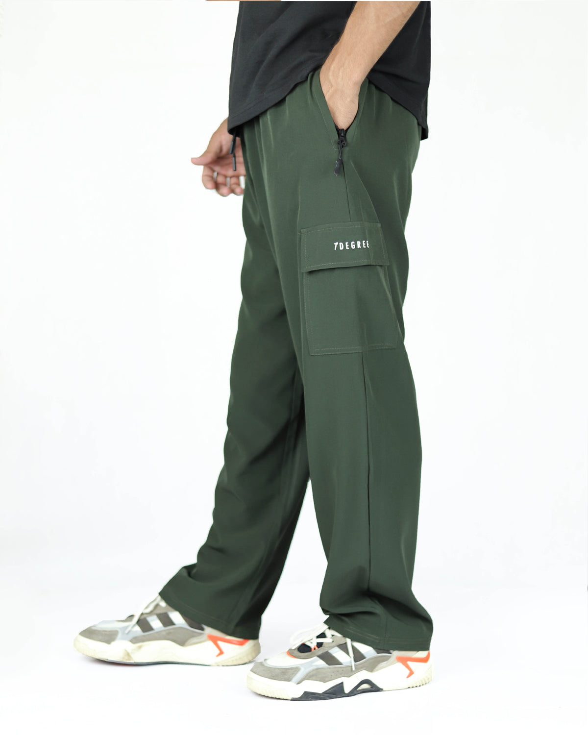 Premium Relaxed Fit Micro Trouser - Green