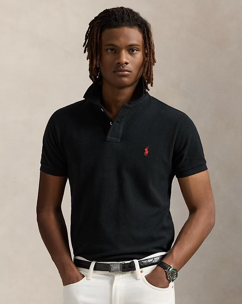 Iconic Mesh Men Polo Shirt - Black