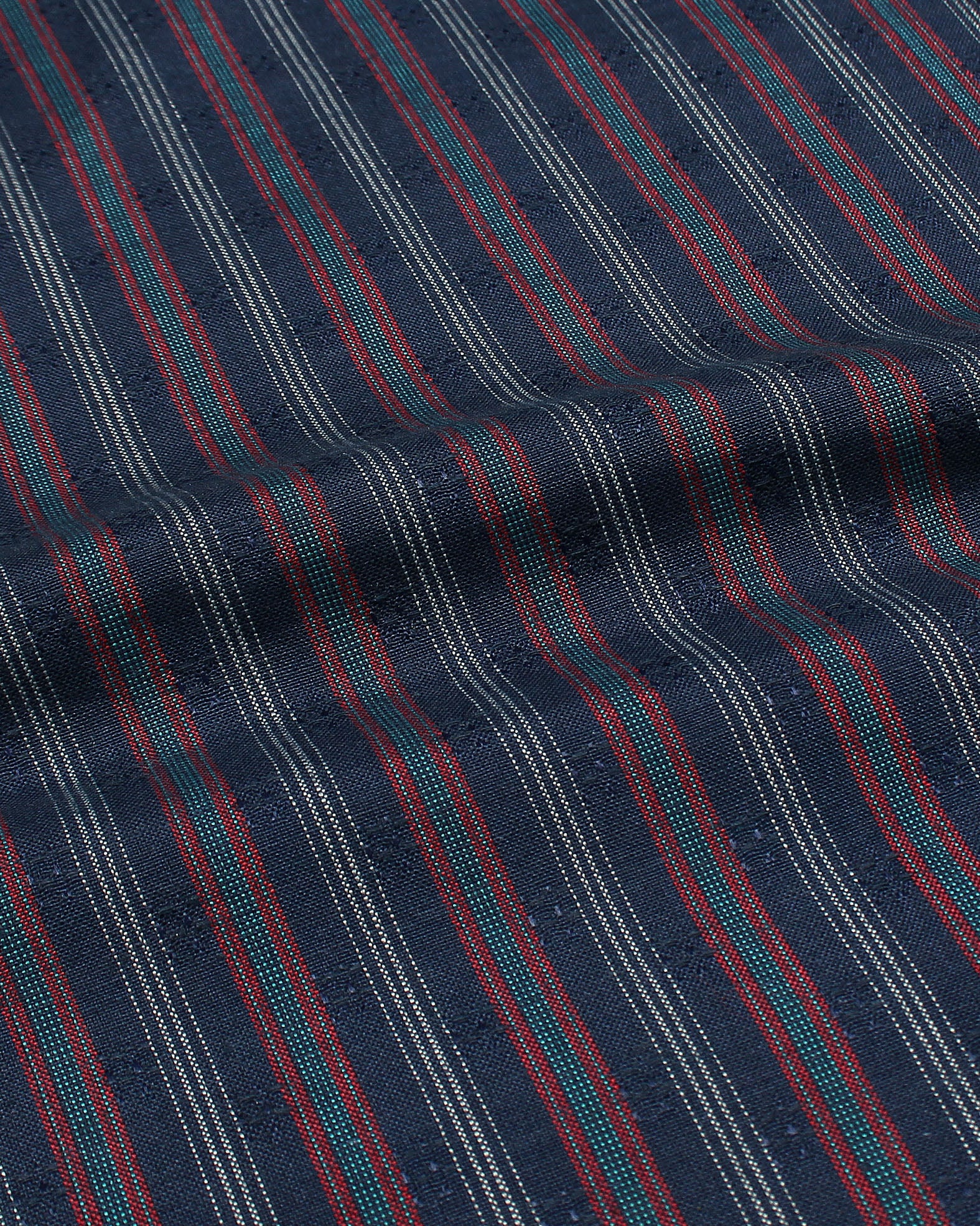 Premium Down Button Lined Shirt - Red & Blue